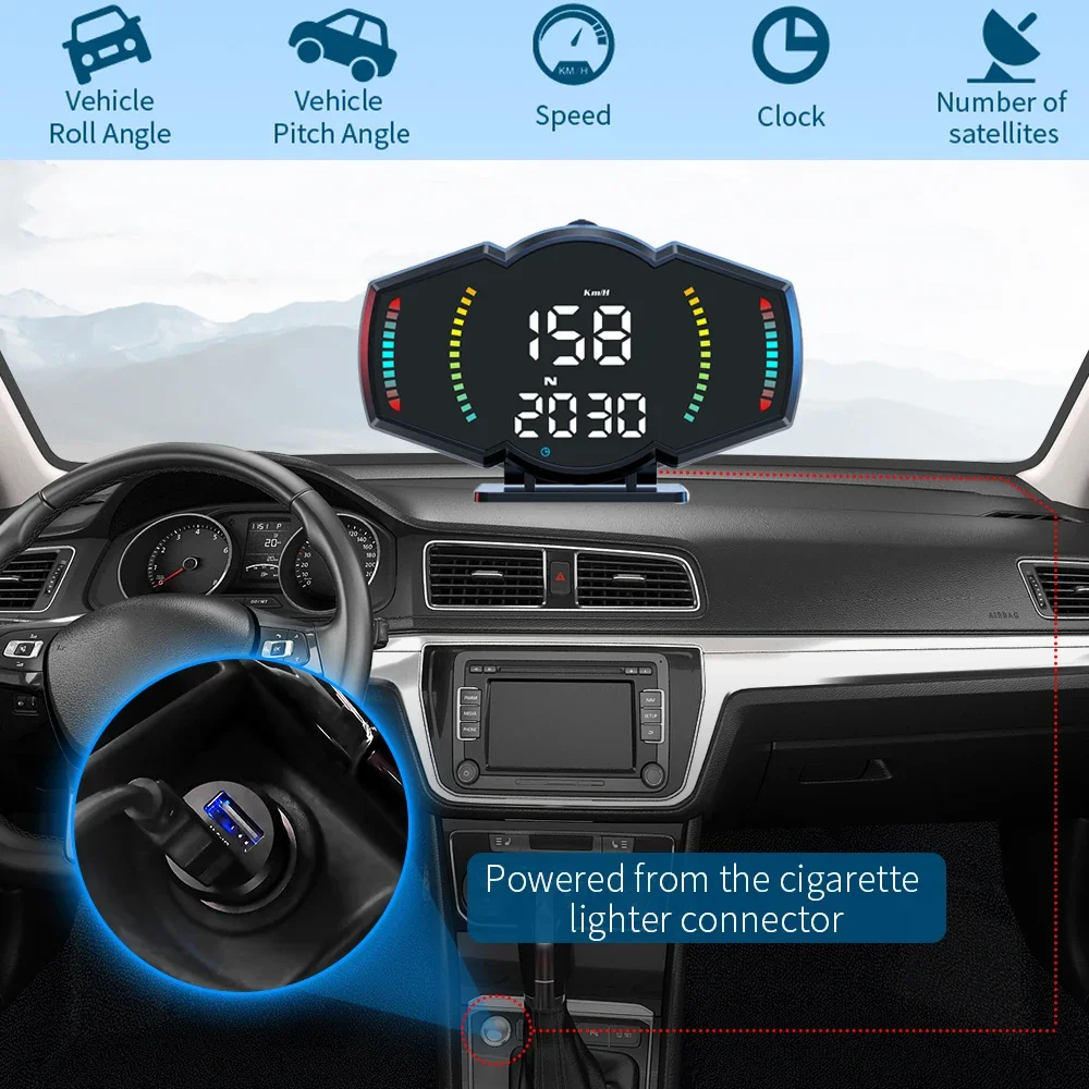 G18 HUD Head-Up Display GPS Speedometer Slope Meter Clock Compass with Overspeed Alarm Fuel Mileage Alarm Car Accessories
G18 HUD Head-Up Display GPS Speedometer Slope Meter Clock Compass with Overspeed Alarm Fuel Mileage Alarm Car Accessories