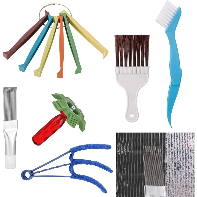 6Pcs Air Conditioner Fin Combs Kit - AC Coil Combs Cleaning Brush, Condenser Straightener for AC Unit Radiators Evaporators
6Pcs Air Conditioner Fin Combs Kit - AC Coil Combs Cleaning Brush, Condenser Straightener for AC Unit Radiators Evaporators