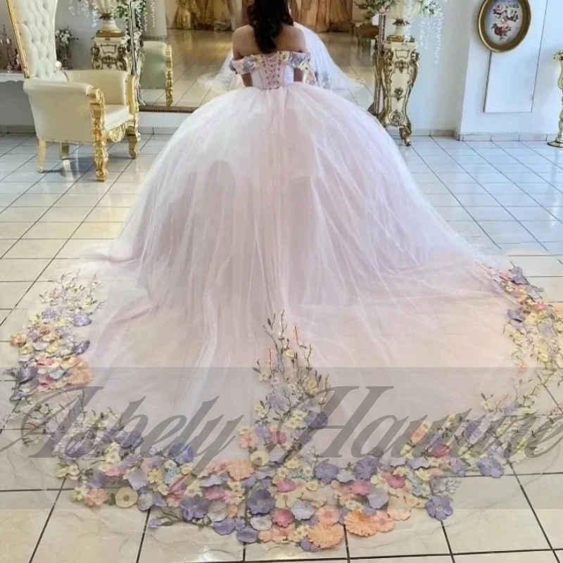 Customized Elegant Teen Girl Quinceanera Dresses Flower Applique Lace Up Sweep Train Wome Prom Birthday Party Dress Vestido 2025
Customized Elegant Teen Girl Quinceanera Dresses Flower Applique Lace Up Sweep Train Wome Prom Birthday Party Dress Vestido 2025
