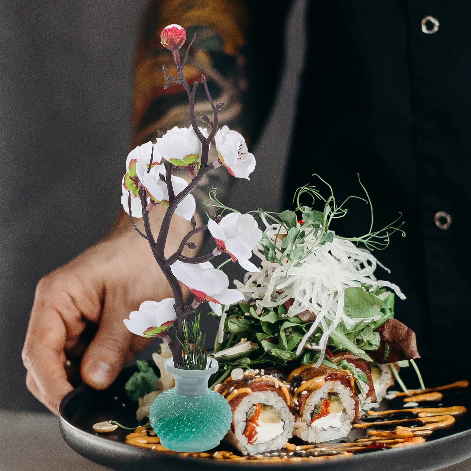 Plum Blossom Decoration White Color Plastic Sushi Platter Decor Cake Sushi Platter Decor Tool Restaurant AccessoryFlower
Plum Blossom Decoration White Color Plastic Sushi Platter Decor Cake Sushi Platter Decor Tool Restaurant AccessoryFlower