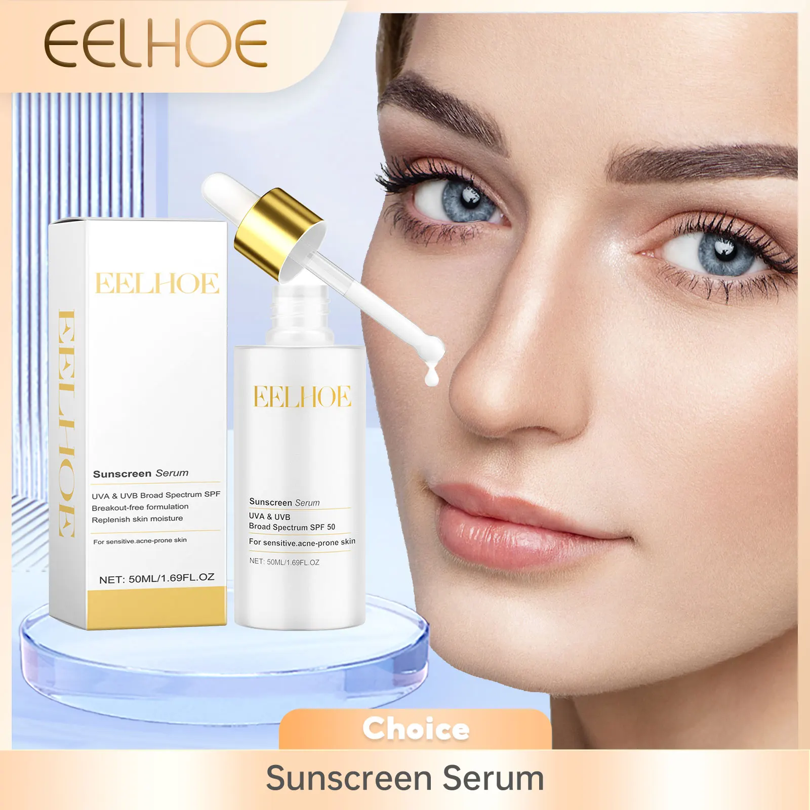 Sunscreen Serum Lasting UV Protector Anti-Sunburn Oil-Control Brightening Rejuvenating Skin Moisturize Body Care Sunblock Lotion
Sunscreen Serum Lasting UV Protector Anti-Sunburn Oil-Control Brightening Rejuvenating Skin Moisturize Body Care Sunblock Lotion