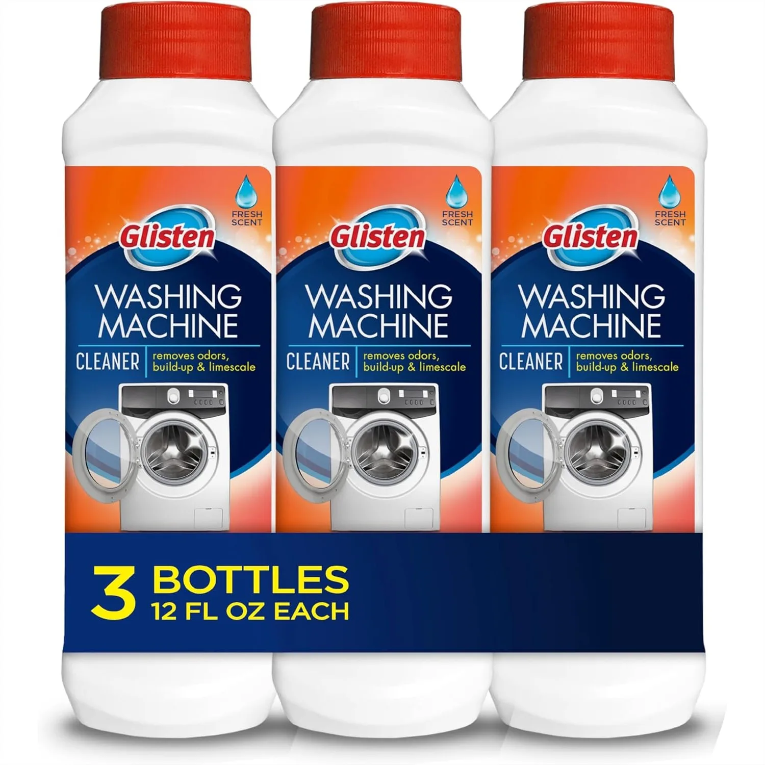 Washing Machine Cleaner 3-Pack, Removes Odor Buildup and Limescale, Fresh Scent, 12 Ounce Bottles
Washing Machine Cleaner 3-Pack, Removes Odor Buildup and Limescale, Fresh Scent, 12 Ounce Bottles