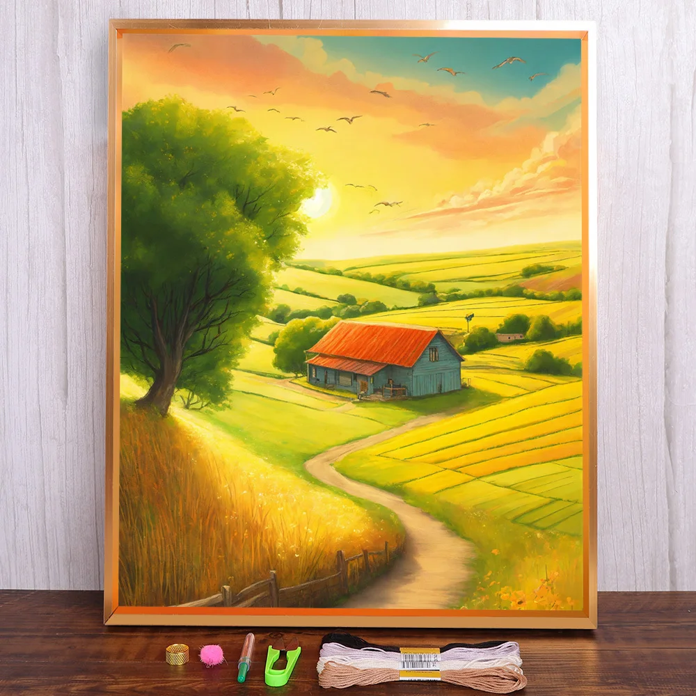 Scenery Autumn Field Pre-Printed 11CT Cross-Stitch Embroidery Kit Sewing Knitting Needlework Handmade Package Magic Home Decor
Scenery Autumn Field Pre-Printed 11CT Cross-Stitch Embroidery Kit Sewing Knitting Needlework Handmade Package Magic Home Decor