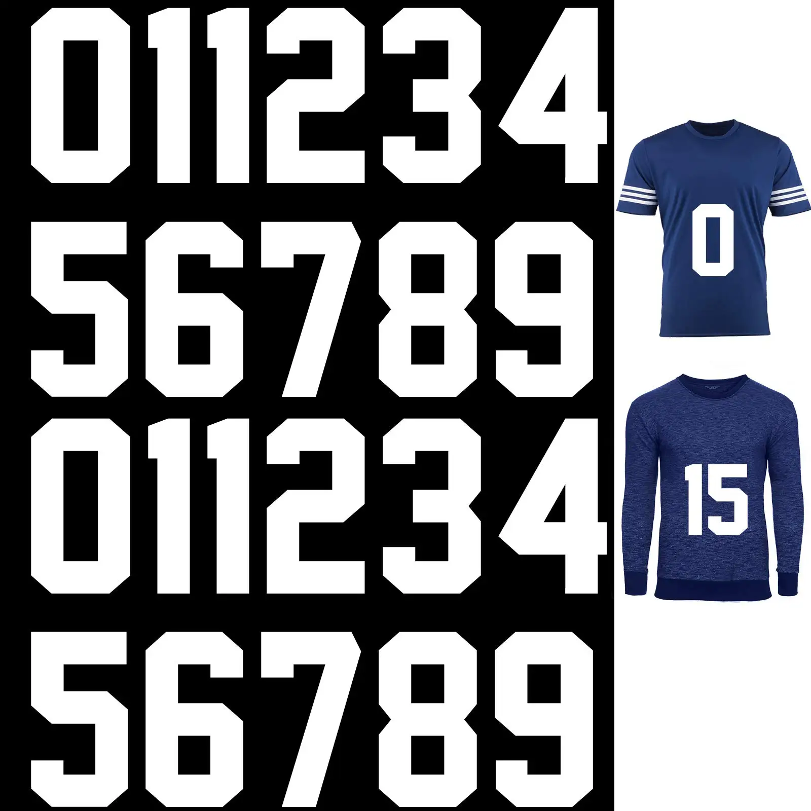 22PCS Heat Transfer 8inch White Numbers 0 to 9 Jersey Numbers Soft Iron on Numbers for Team TShirt Football Basketball Baseball
22PCS Heat Transfer 8inch White Numbers 0 to 9 Jersey Numbers Soft Iron on Numbers for Team TShirt Football Basketball Baseball