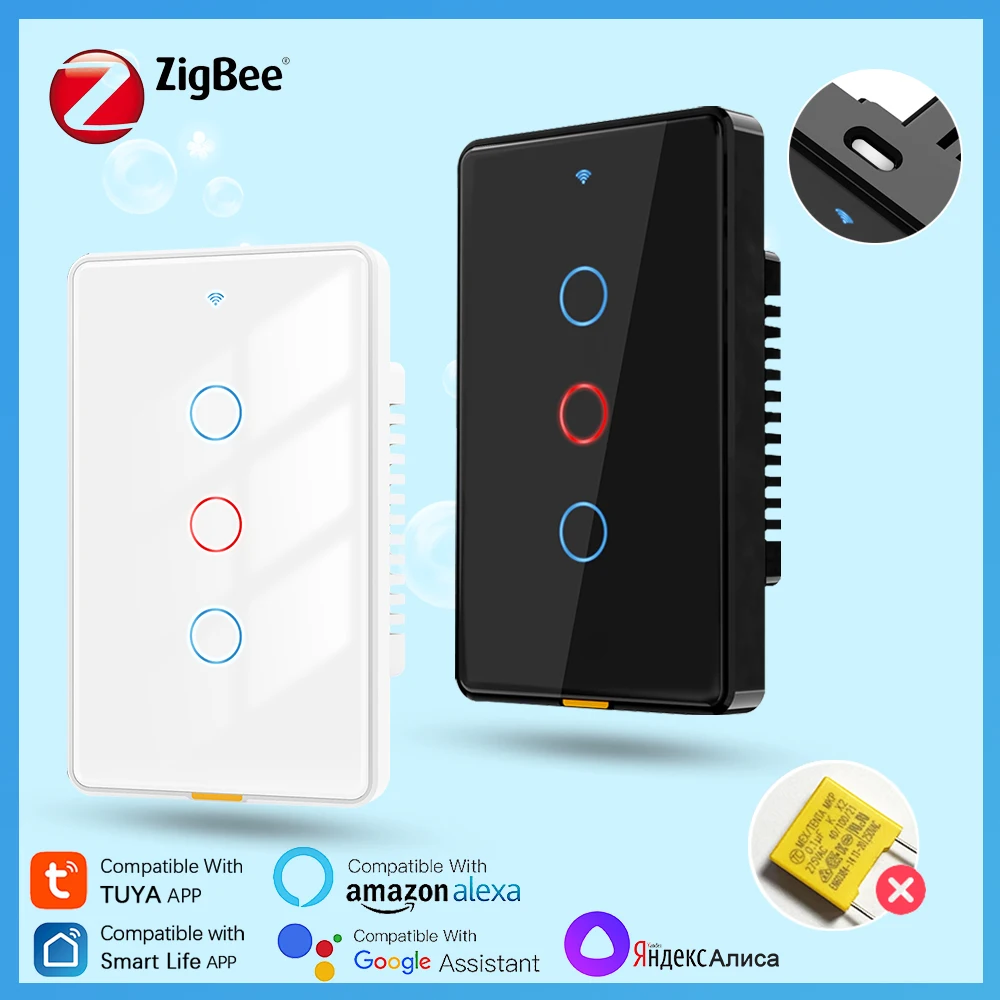 Умный выключатель Tuya Zigbee 3,0, без нейтрального провода, без конденсаторов, панель управления настенным освещением с портом Type-C, поддержка Alexa Google Home
Умный выключатель Tuya Zigbee 3,0, без нейтрального провода, без конденсаторов, панель управления настенным освещением с портом Type-C, поддержка Alexa Google Home