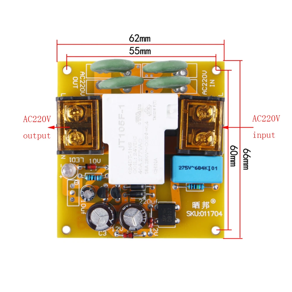 2000W 30A High Power AC220V Power Supply Soft Start Board Finished Board Anti-impact Suitable for Class A Power Amplifier
2000W 30A High Power AC220V Power Supply Soft Start Board Finished Board Anti-impact Suitable for Class A Power Amplifier