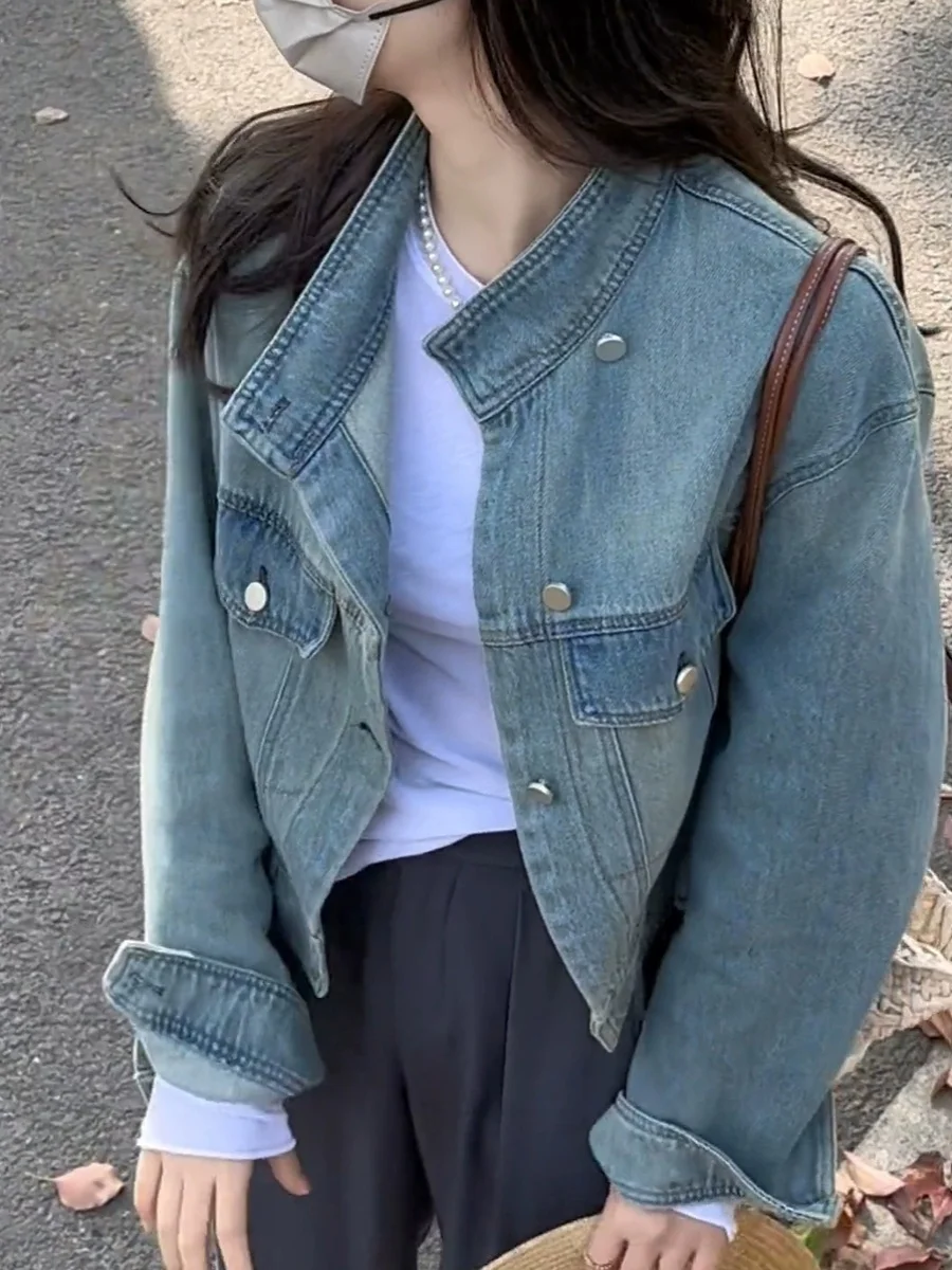 Casual Denim Jacket Women's Short 2026 Spring Autumn New Korean Version Loose Baseball Style Top Fashionable Jacket
Casual Denim Jacket Women's Short 2026 Spring Autumn New Korean Version Loose Baseball Style Top Fashionable Jacket