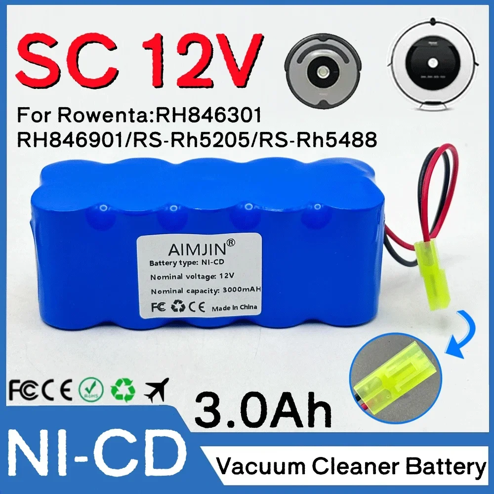 Strong power Ni-CD 12V SC 3000mAh 100% large capacity battery pack suitable for sweeping robot vacuum cleaner
Strong power Ni-CD 12V SC 3000mAh 100% large capacity battery pack suitable for sweeping robot vacuum cleaner