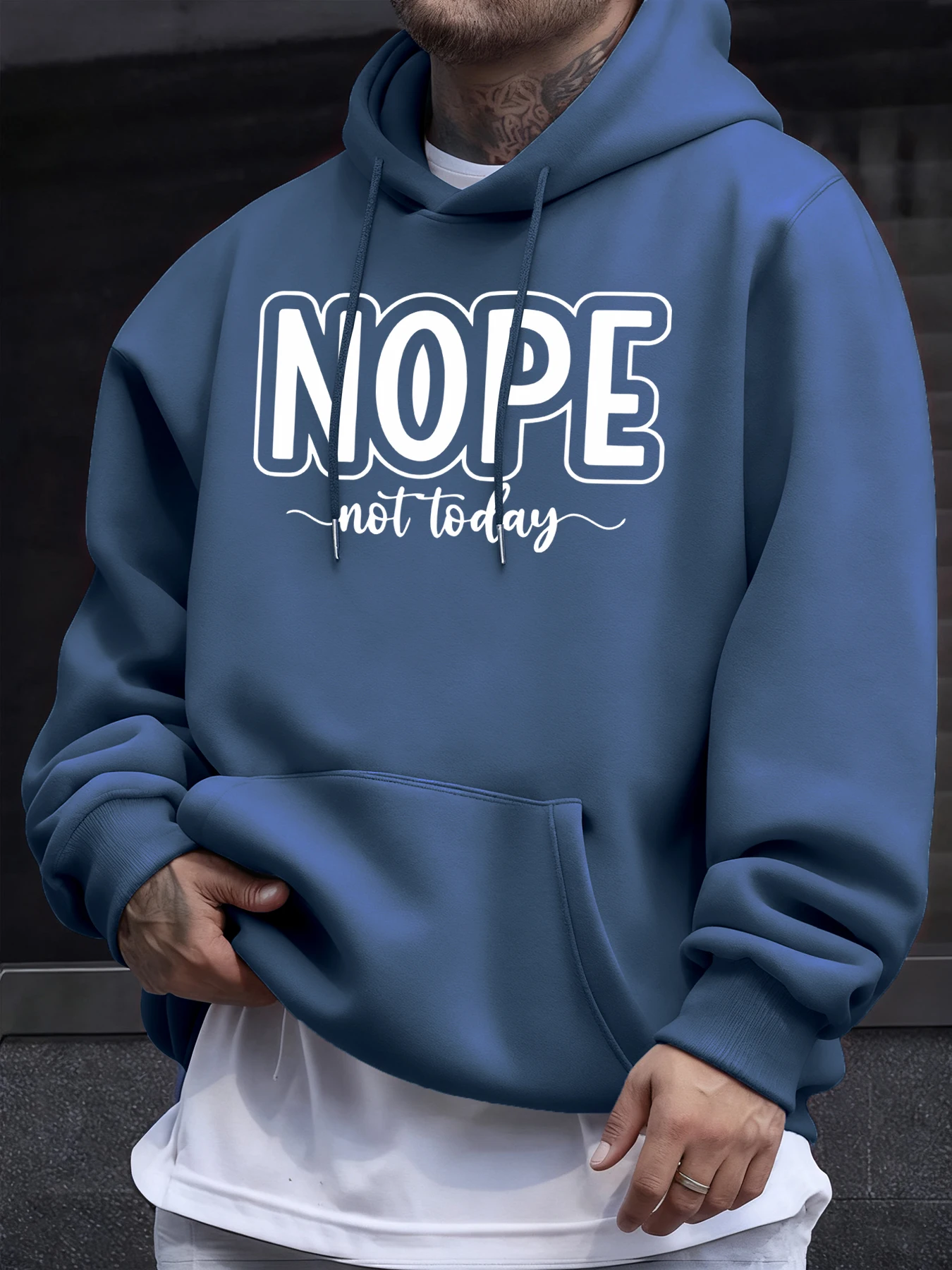Howllow Out Nope Not Today Letter Print Men Daily Hoodies Hip Hop Loose Long Sleeve Autumn Trendy Pullover Pocket Sport Clothes
Howllow Out Nope Not Today Letter Print Men Daily Hoodies Hip Hop Loose Long Sleeve Autumn Trendy Pullover Pocket Sport Clothes