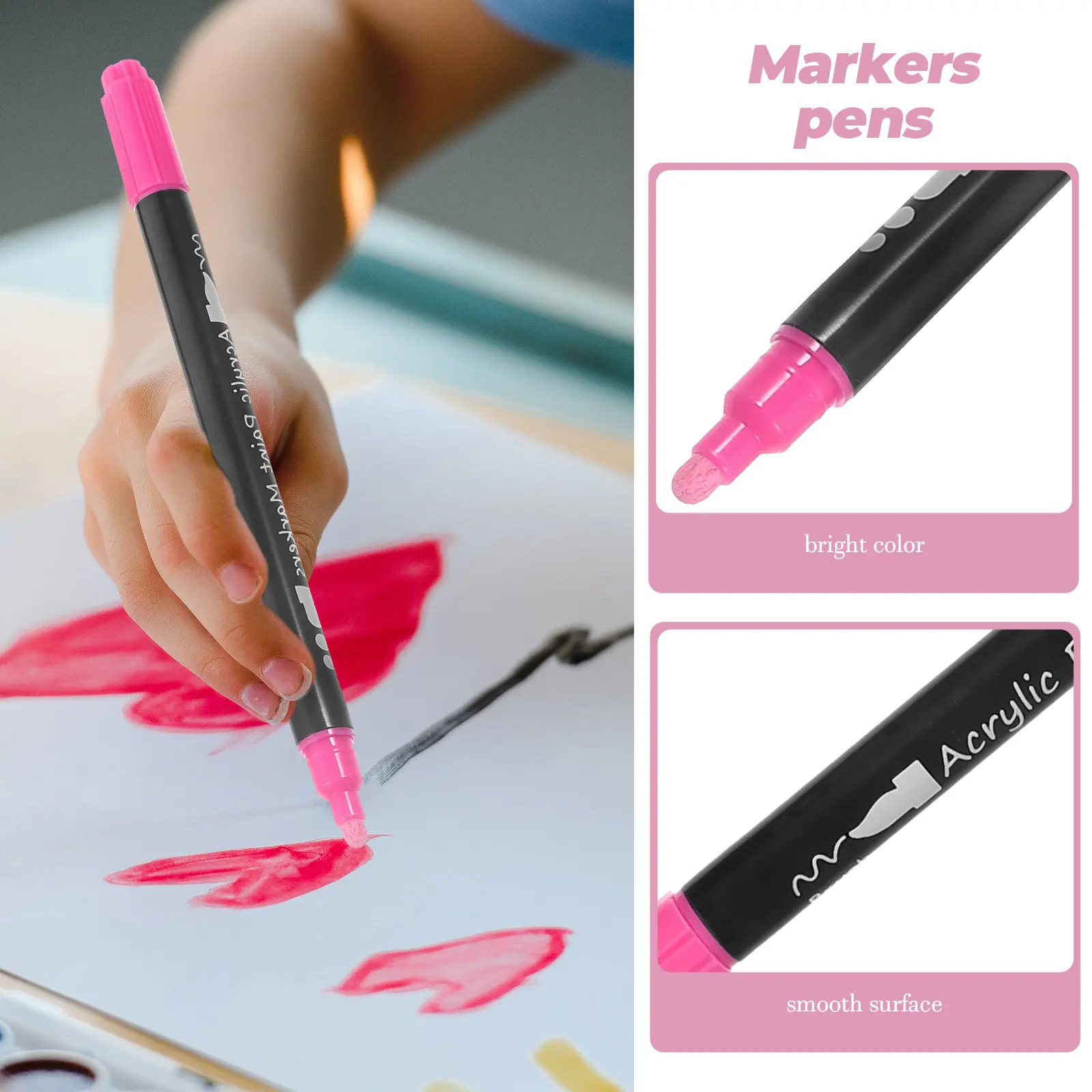 1Set Double Ended Acrylic Paint Pens Smooth Flow Professional Grade for Scrapbooking Note Taking Creative Projects Colouring
1Set Double Ended Acrylic Paint Pens Smooth Flow Professional Grade for Scrapbooking Note Taking Creative Projects Colouring