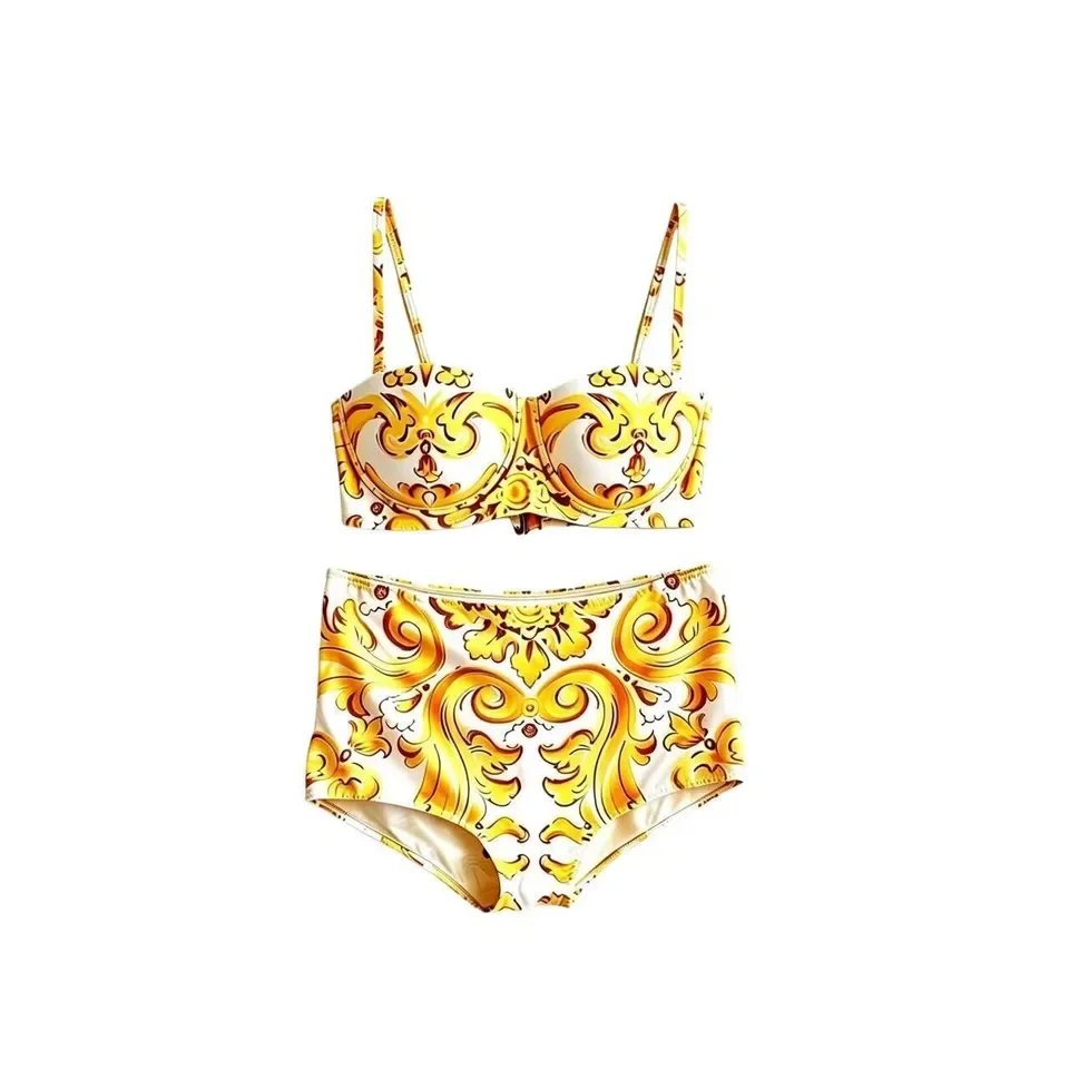 high quality lady bikini set yellow flower swimsuit facdirect sale swim wear lady
high quality lady bikini set yellow flower swimsuit facdirect sale swim wear lady