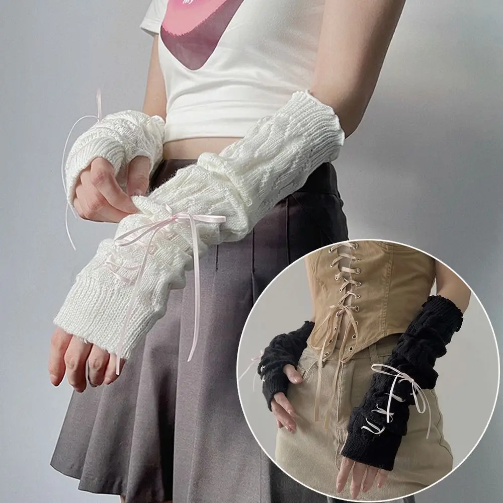 Black White Fingerless Long Wrist Gloves Knitted Arm Warmers False Sleeves Half Finger Covers for Stylish Warmth
Black White Fingerless Long Wrist Gloves Knitted Arm Warmers False Sleeves Half Finger Covers for Stylish Warmth
