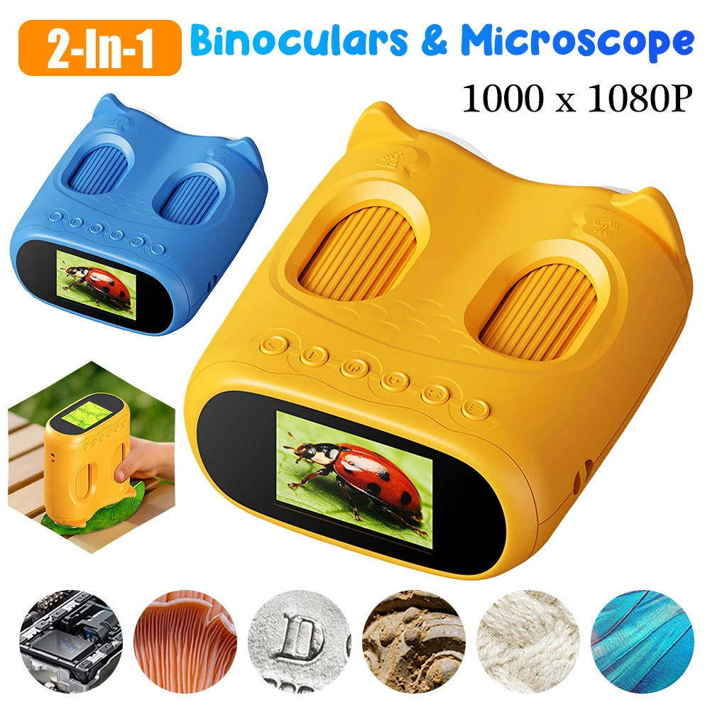 Microscope and Telescope 2 in 1Children's optical educational toys 2MP HD Camera Microscope 1000x magnification Christmas Gifts
Microscope and Telescope 2 in 1Children's optical educational toys 2MP HD Camera Microscope 1000x magnification Christmas Gifts
