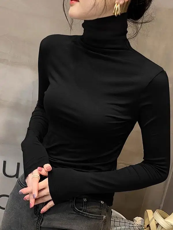 Женская облегающая футболка с высоким воротником Fenixuan, с длинным рукавом, для весны и осени, комфортная, обтягивающая, для ношения под одеждой
Женская облегающая футболка с высоким воротником Fenixuan, с длинным рукавом, для весны и осени, комфортная, обтягивающая, для ношения под одеждой