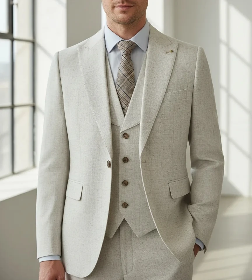 Turkish style 3-piece set(Jacket + vest+Pants) elegant men's suit beige man jacket Slim-Fit full men's suit business office
Turkish style 3-piece set(Jacket + vest+Pants) elegant men's suit beige man jacket Slim-Fit full men's suit business office