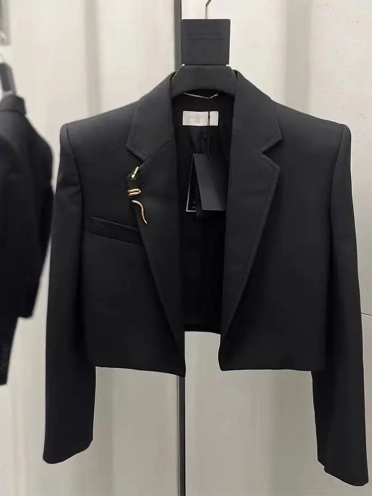 Black Short Suit Jacket for Women Spring Summer 2026 Elegant Lady High-End Feel Small Size Western Clothes Top Women
Black Short Suit Jacket for Women Spring Summer 2026 Elegant Lady High-End Feel Small Size Western Clothes Top Women