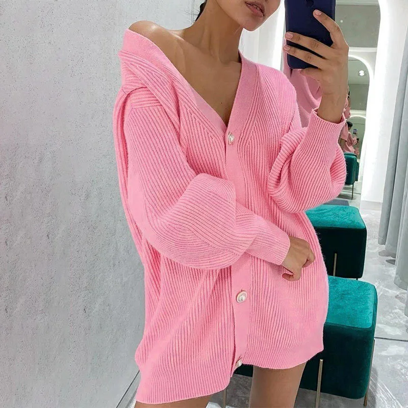 DSMTRC Casual Cardigans Women Korean Fashion Elegant Knit Loose Sweaters Women Green Long Sleeve Top Knitted Button Up Pink Top
DSMTRC Casual Cardigans Women Korean Fashion Elegant Knit Loose Sweaters Women Green Long Sleeve Top Knitted Button Up Pink Top