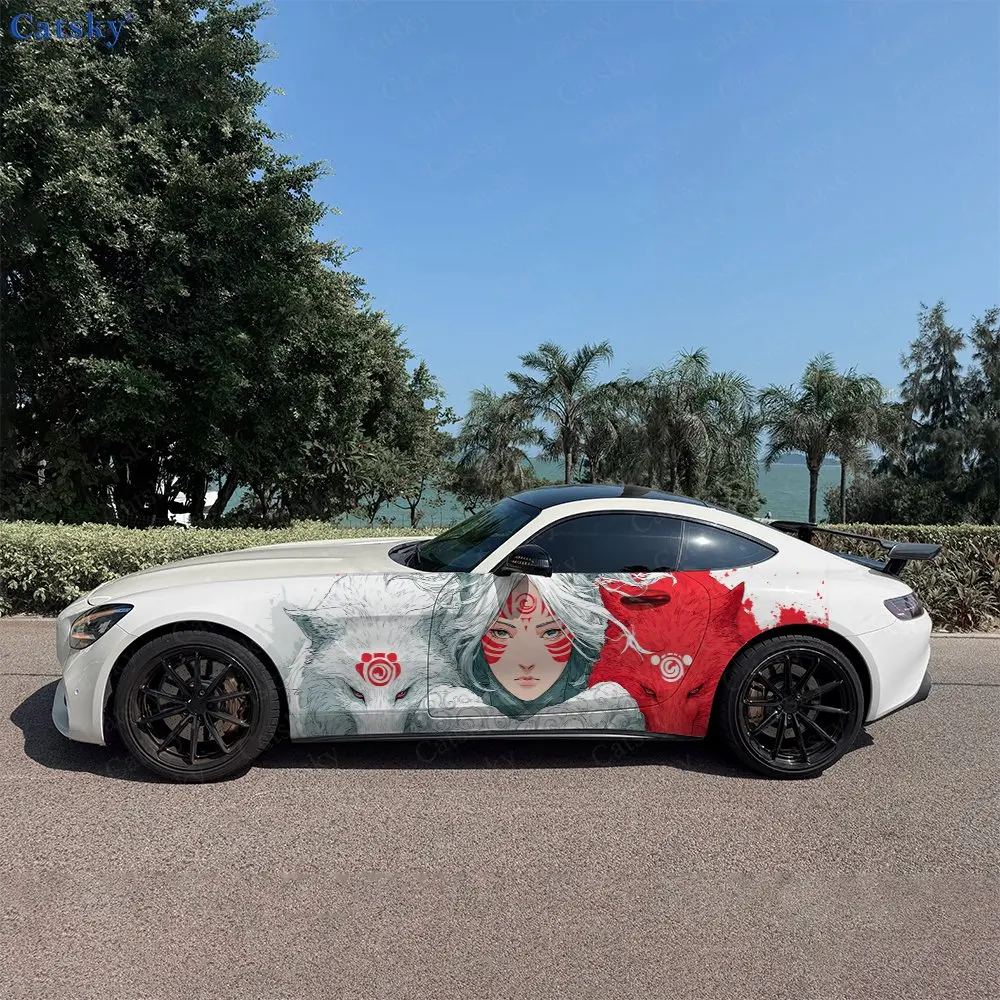 2pcs Kitsune White Wolf And Totem, Durable, Fade-resistant, Enhance Vehicle Aesthetics With Bold Artistic Design Car Vinyl Wraps
2pcs Kitsune White Wolf And Totem, Durable, Fade-resistant, Enhance Vehicle Aesthetics With Bold Artistic Design Car Vinyl Wraps