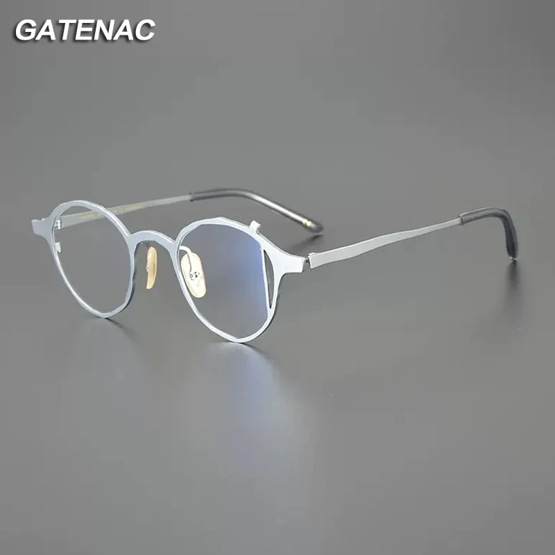 Оправа для очков Gatenac из чистого титана для мужчин и женщин, винтажная японская дизайнерская оправа для коррекции зрения при близорукости, роскошные брендовые
Оправа для очков Gatenac из чистого титана для мужчин и женщин, винтажная японская дизайнерская оправа для коррекции зрения при близорукости, роскошные брендовые