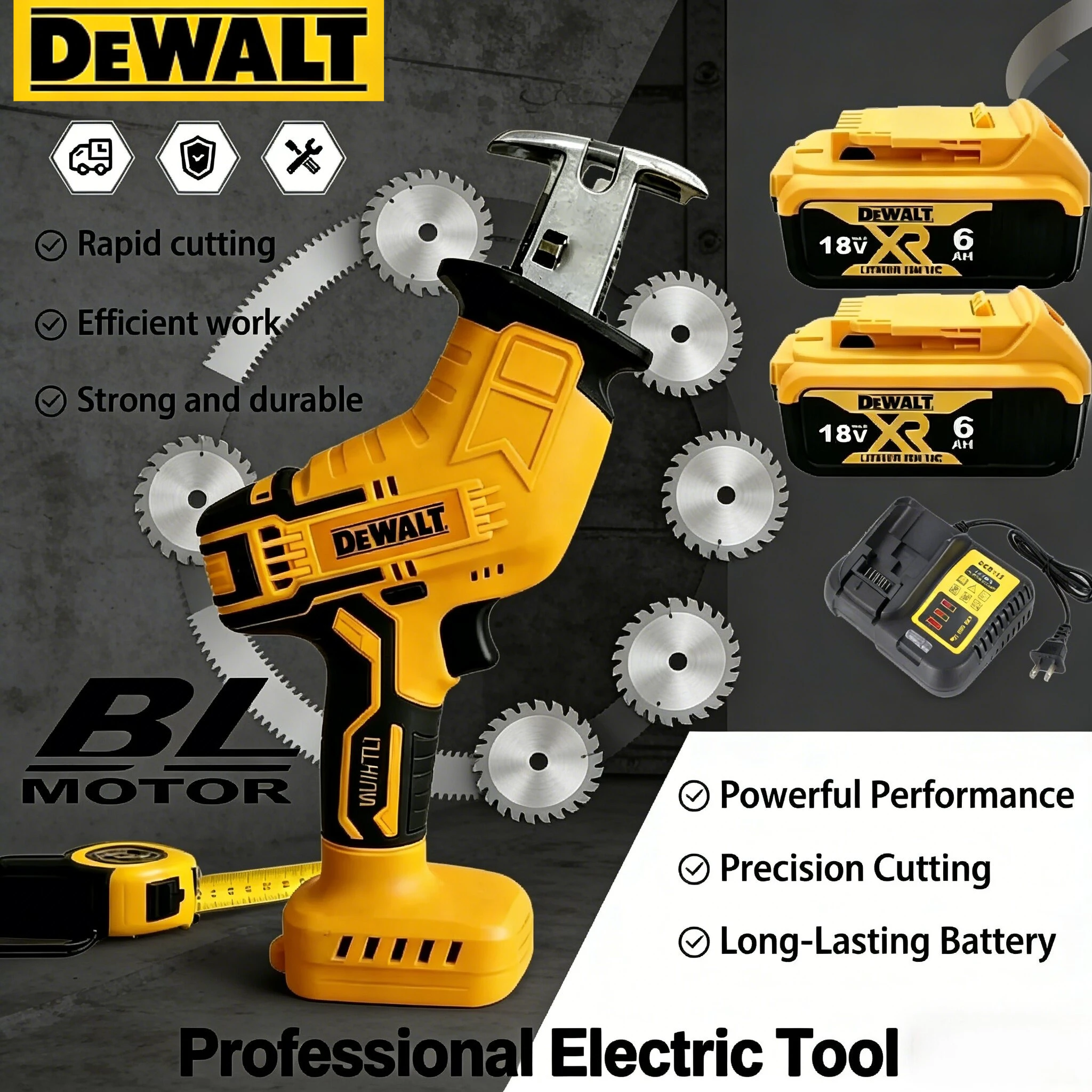 Аккумуляторная сабельная пила Dewalt 20В, 2800 об/мин, бесщеточная, многофункциональная, для резки металла, дерева и труб, электроинструмент
Аккумуляторная сабельная пила Dewalt 20В, 2800 об/мин, бесщеточная, многофункциональная, для резки металла, дерева и труб, электроинструмент