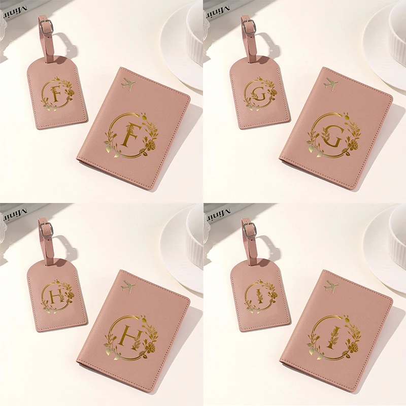 Leaf flower letter printed pink leather passport cover, waterproof travel credit card wallet, men's and women's passport cover
Leaf flower letter printed pink leather passport cover, waterproof travel credit card wallet, men's and women's passport cover