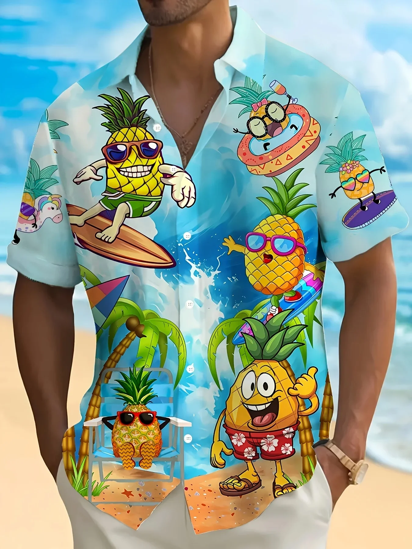 Men's Urban Hawaiian Shirt Summer Man Short Sleeve Cool Beach Print Breathable Lightweight Casual Fashion Tops
Men's Urban Hawaiian Shirt Summer Man Short Sleeve Cool Beach Print Breathable Lightweight Casual Fashion Tops