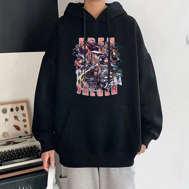 Fashion Women'S Hooded Autumn And Winter Fleece Hoodies/Sweater For Women Men Casual Anime Eren Jaeger Printed Long Sleeve Tops
Fashion Women'S Hooded Autumn And Winter Fleece Hoodies/Sweater For Women Men Casual Anime Eren Jaeger Printed Long Sleeve Tops