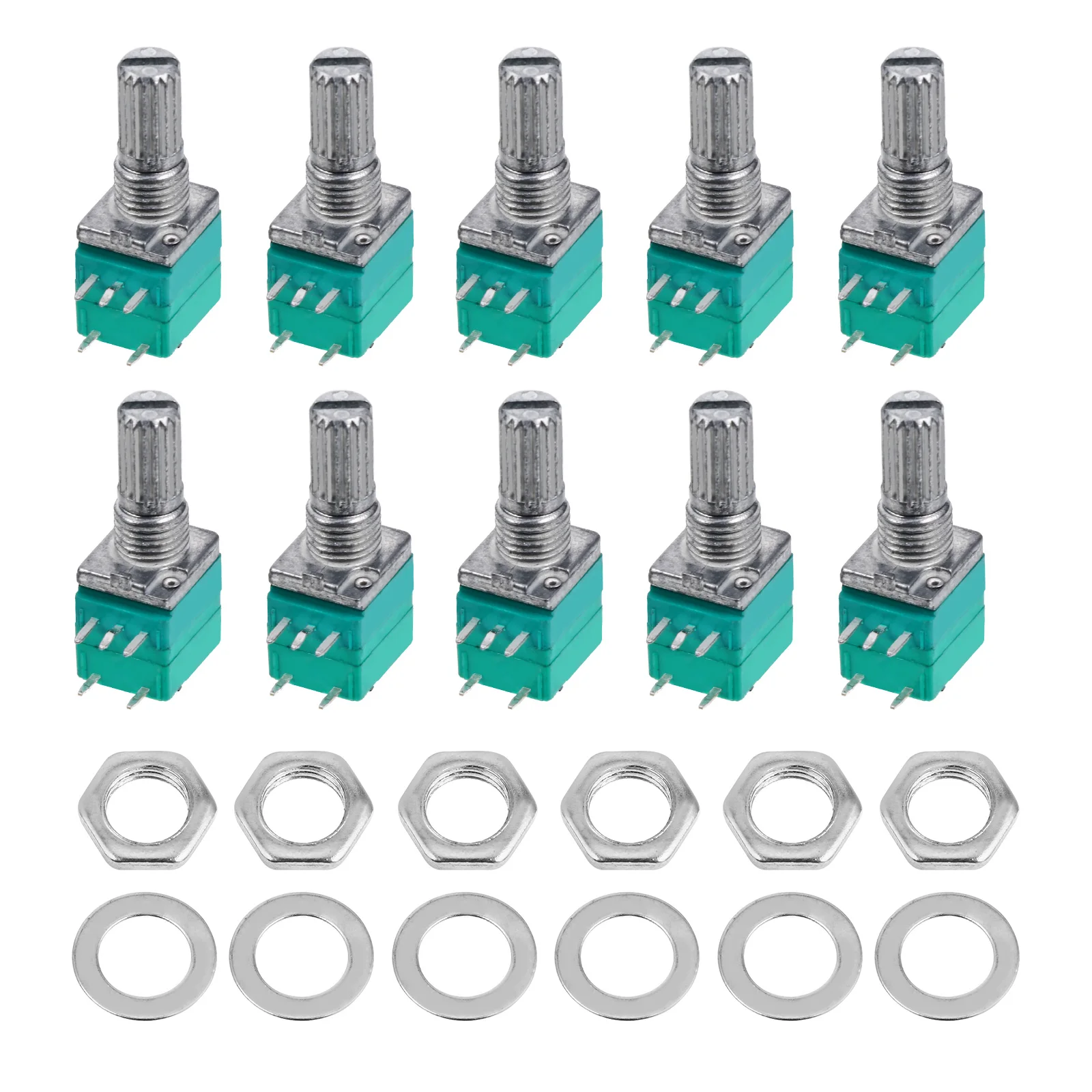 10Pcs 5K Potentiometer With Switch 5Pin Shaft Audio Volume Control Guitar Parts Durable Material Professional Manufacturing
10Pcs 5K Potentiometer With Switch 5Pin Shaft Audio Volume Control Guitar Parts Durable Material Professional Manufacturing