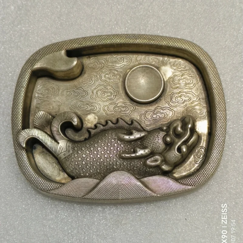 Antique Style Jianlong Dragon Fish Inkstone Handcrafted Carved Dragon Playing with Pearls and Cloud Patterns Calligraphy Tool fo
Antique Style Jianlong Dragon Fish Inkstone Handcrafted Carved Dragon Playing with Pearls and Cloud Patterns Calligraphy Tool fo