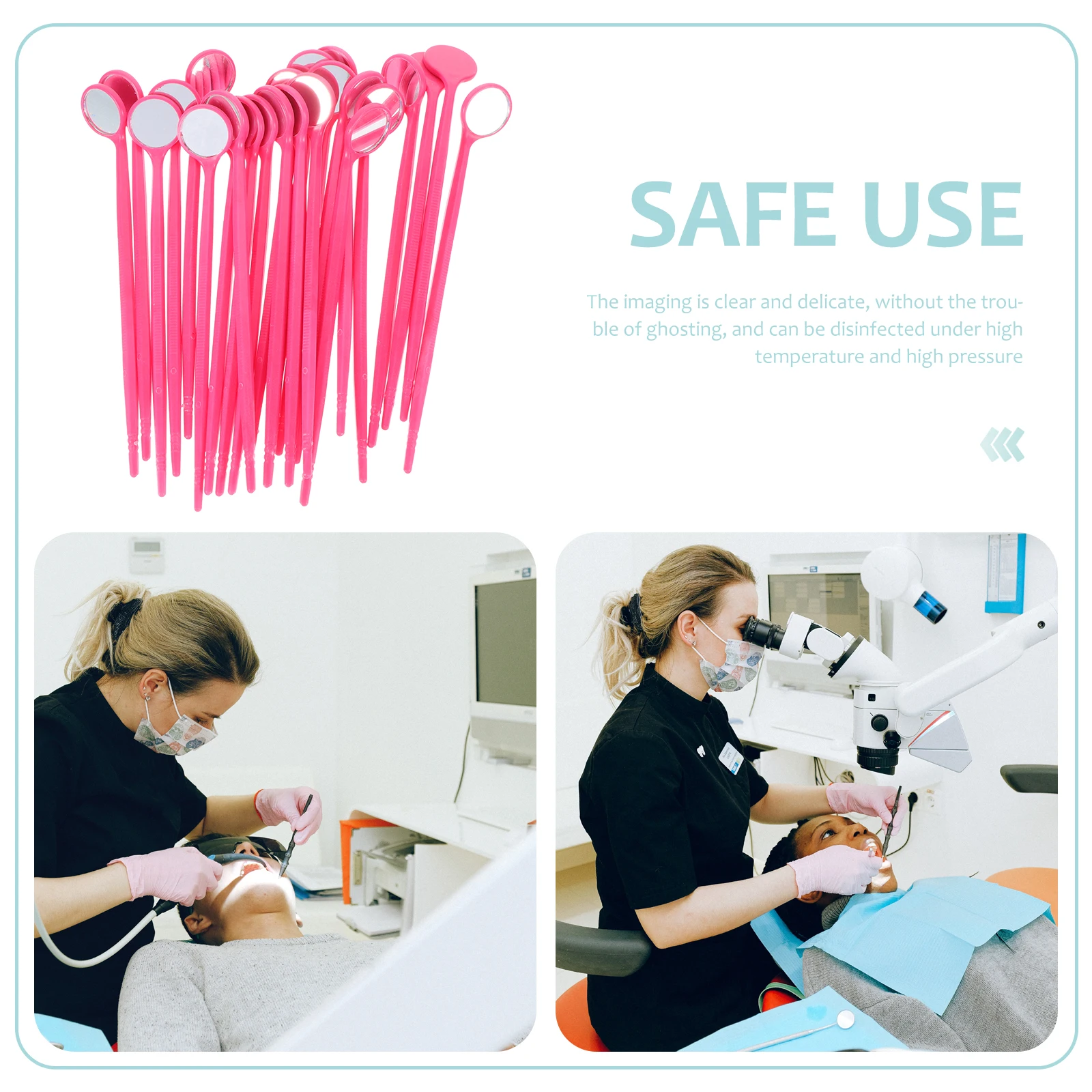 Colorful Dental Oral Disposable Mirrors for Checking Teeth Compact Lightweight Sturdy Safe Hygienic One Time Use Mouth Mirror
Colorful Dental Oral Disposable Mirrors for Checking Teeth Compact Lightweight Sturdy Safe Hygienic One Time Use Mouth Mirror