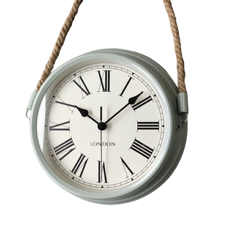 Hemp rope wall clock living room ultra-quiet metal clock modern simple creative round quartz clock
Hemp rope wall clock living room ultra-quiet metal clock modern simple creative round quartz clock