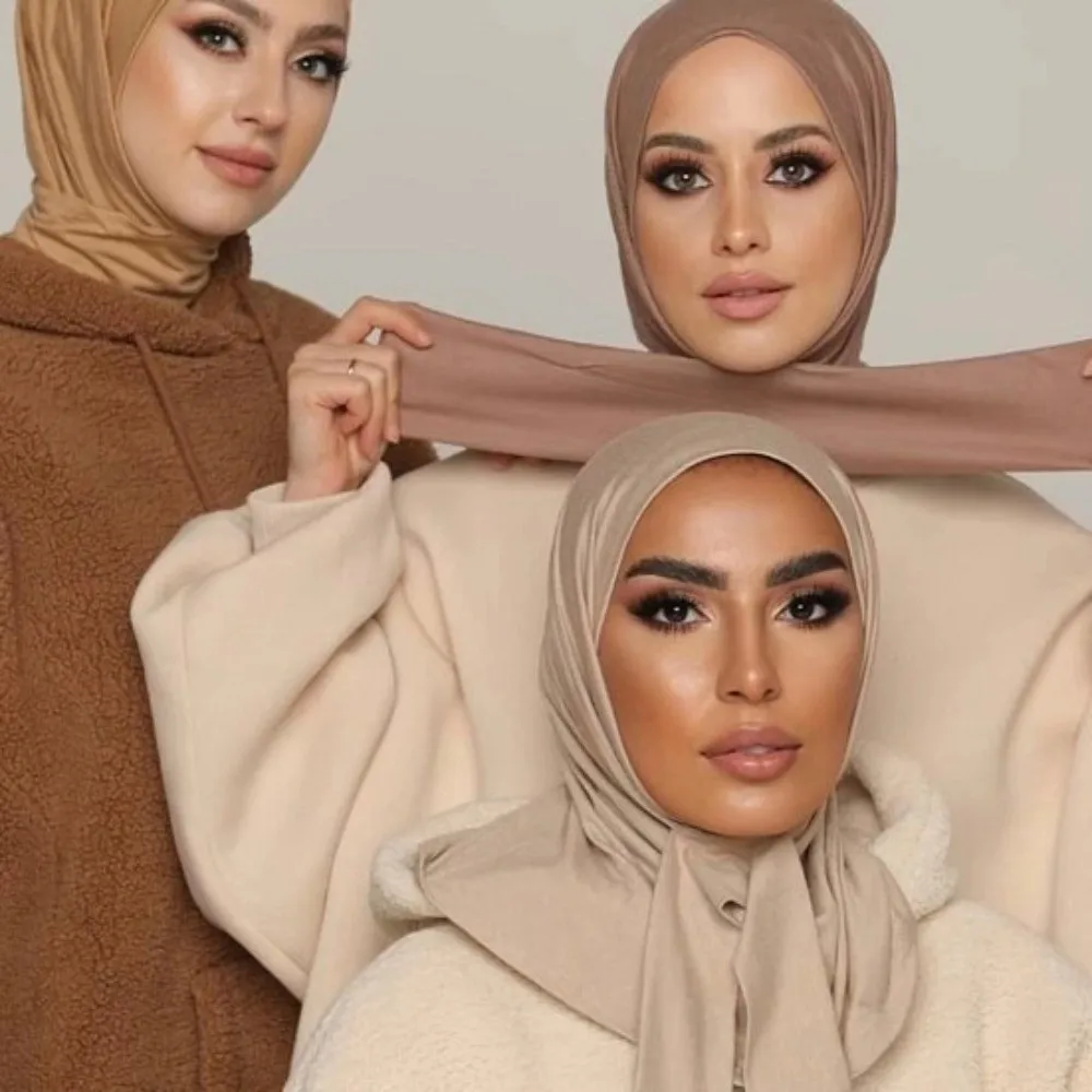 Retro Snap Fastener Ramadan Hijab Soft Breathable Triangle Hair Scarf Solid Color Elastic Headwrap Hair Accessories
Retro Snap Fastener Ramadan Hijab Soft Breathable Triangle Hair Scarf Solid Color Elastic Headwrap Hair Accessories