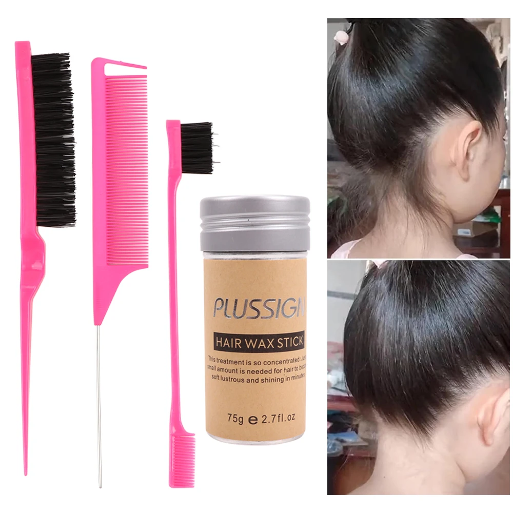 Nunify Hair Wax Stick 1Pcs Bristle Brush 1Pcs Double-Sided Edge Brush Rose Pink 4Pcs/Set Hair Styling Kit For Lace Front Wigs
Nunify Hair Wax Stick 1Pcs Bristle Brush 1Pcs Double-Sided Edge Brush Rose Pink 4Pcs/Set Hair Styling Kit For Lace Front Wigs