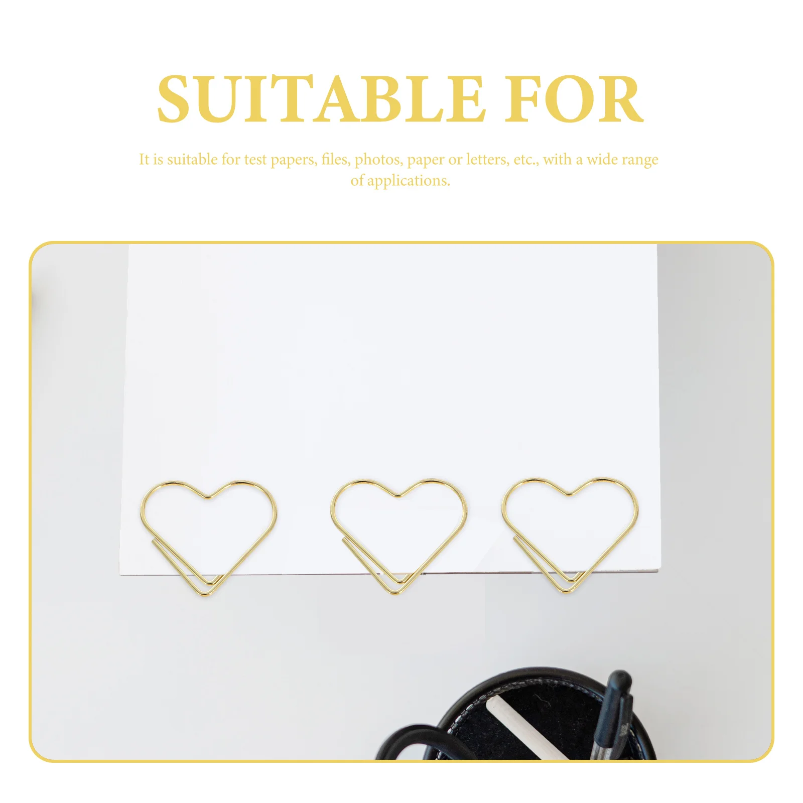 30pcs Creative Paper Clips Strong Metal Office Clips Decorative Bills Clamp Gold Small Multi-Use For Files Photos Letters
30pcs Creative Paper Clips Strong Metal Office Clips Decorative Bills Clamp Gold Small Multi-Use For Files Photos Letters