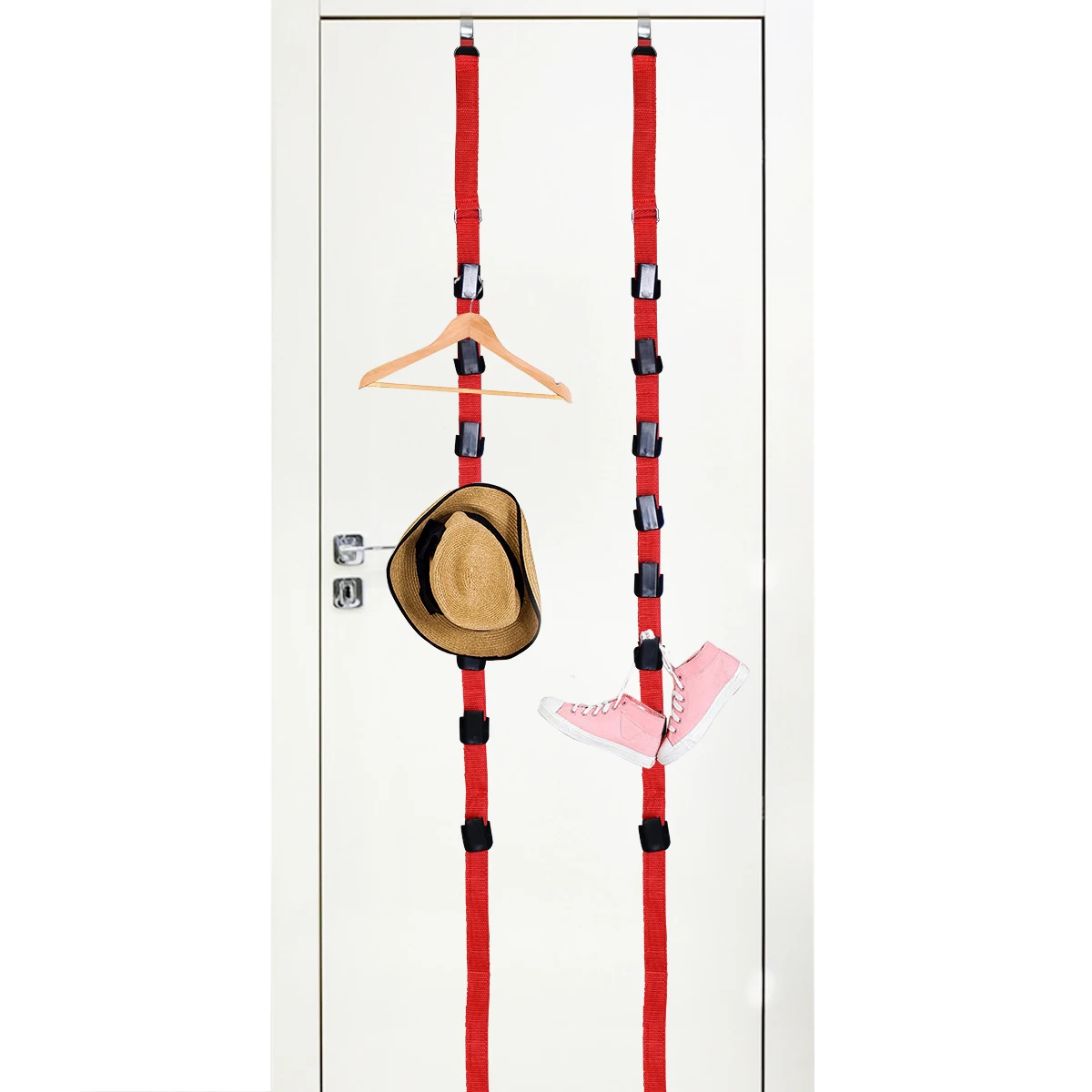 Adjustable 2.5cm Wide 210cm Long Hanger Organizer Nylon ABS PVC Stainless Steel Hook Rack for Bags Hats Coats Towels for Clothes
Adjustable 2.5cm Wide 210cm Long Hanger Organizer Nylon ABS PVC Stainless Steel Hook Rack for Bags Hats Coats Towels for Clothes