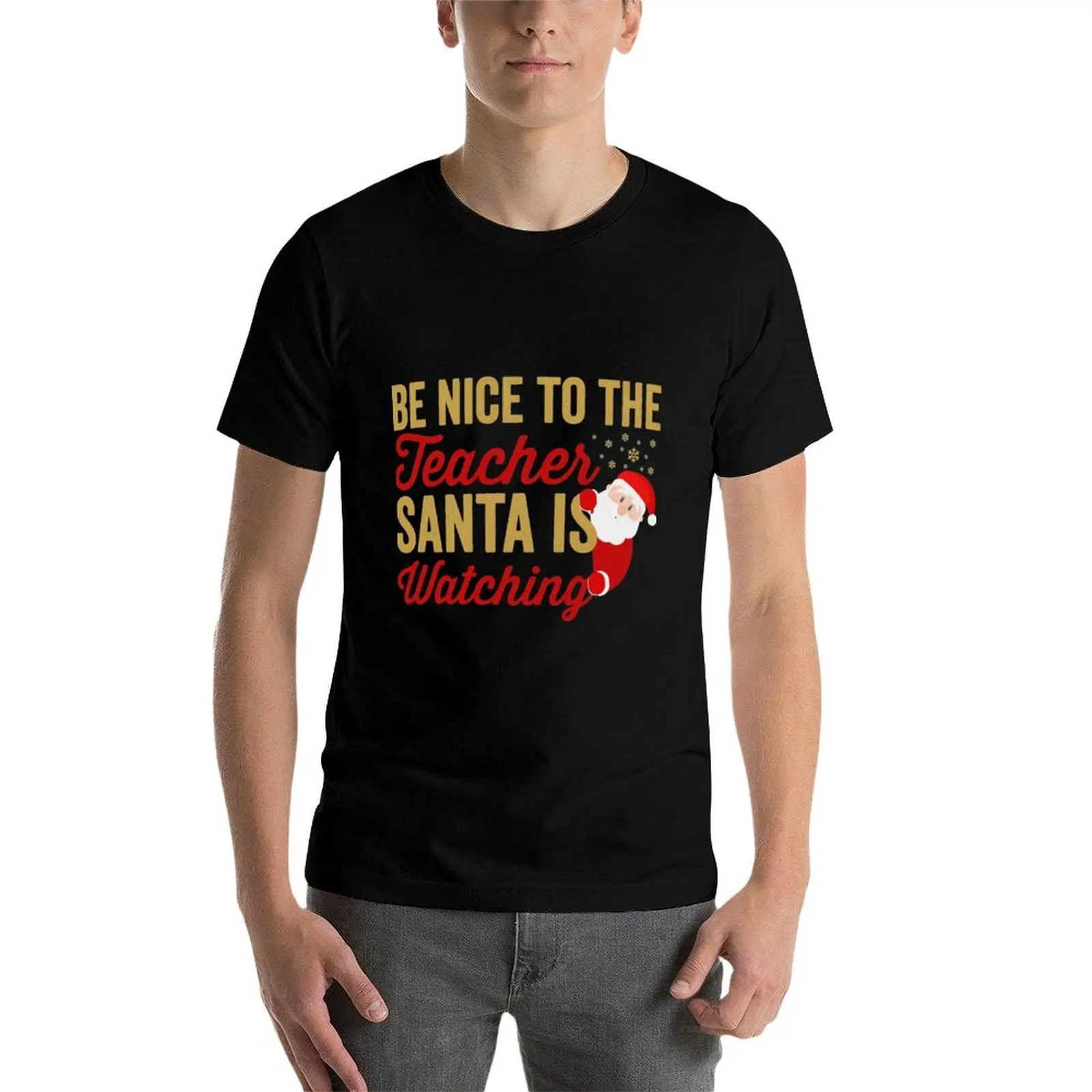 Be Nice To The Teacher Santa Is Watching T-Shirt man t shirt graphic cotton t shirts high quality T-Shirt
Be Nice To The Teacher Santa Is Watching T-Shirt man t shirt graphic cotton t shirts high quality T-Shirt