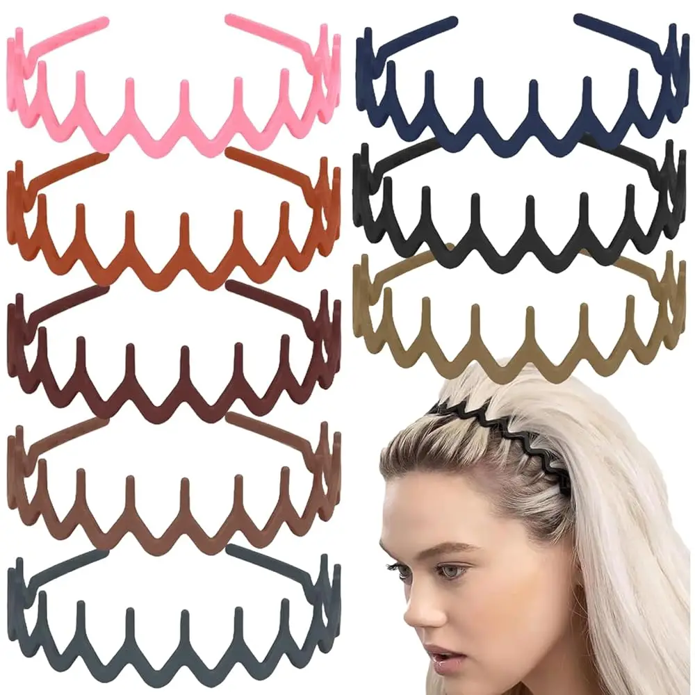 8 PCS No Slip Fashion Plastic Headbands with Wide Teeth Comb Multicolour Skinny Hair Accessories for Women Men Teen Girls, M
8 PCS No Slip Fashion Plastic Headbands with Wide Teeth Comb Multicolour Skinny Hair Accessories for Women Men Teen Girls, M