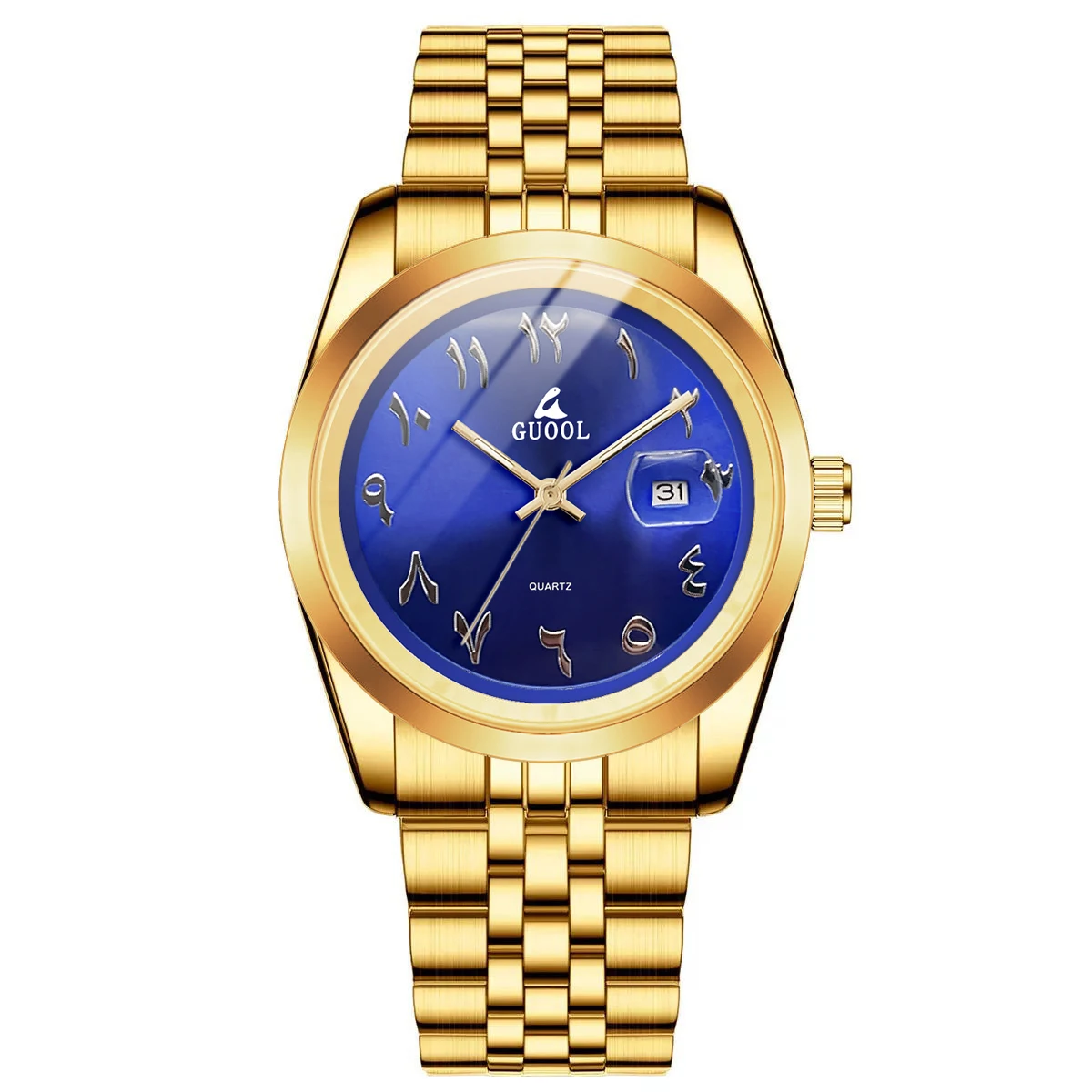 Men Golden Stainless Steel Quartz Wristwatch Arabic Numeral Dial Date Display Business Dress Watches Waterproof Luxury Casual Ma
Men Golden Stainless Steel Quartz Wristwatch Arabic Numeral Dial Date Display Business Dress Watches Waterproof Luxury Casual Ma