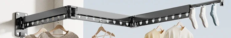 #Folding clothes drying rack, balcony, household telescopic clothes drying pole, invisible clothes drying rack, wall hanging
#Folding clothes drying rack, balcony, household telescopic clothes drying pole, invisible clothes drying rack, wall hanging