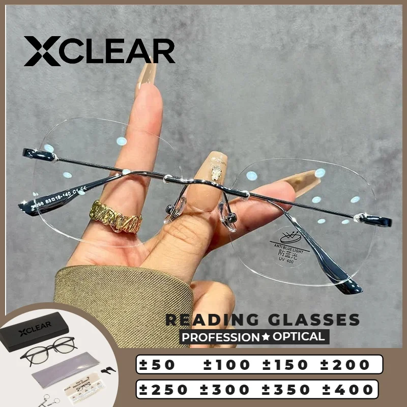 XCLEAR Vintage Reading Glasses Rimless Versatile Currents Trendy Anti Blue Ray HD Progressive Prescription Eyeglasses Classic
XCLEAR Vintage Reading Glasses Rimless Versatile Currents Trendy Anti Blue Ray HD Progressive Prescription Eyeglasses Classic