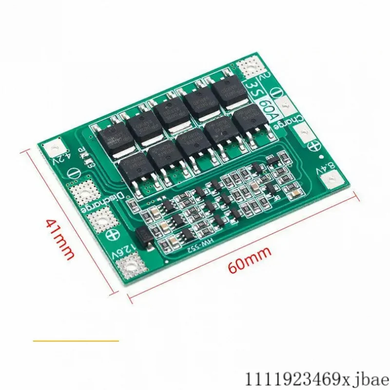 BMS 3S 60A 18650 Lithium Battery Charger Protection Board For Drill Motor With Balance
BMS 3S 60A 18650 Lithium Battery Charger Protection Board For Drill Motor With Balance
