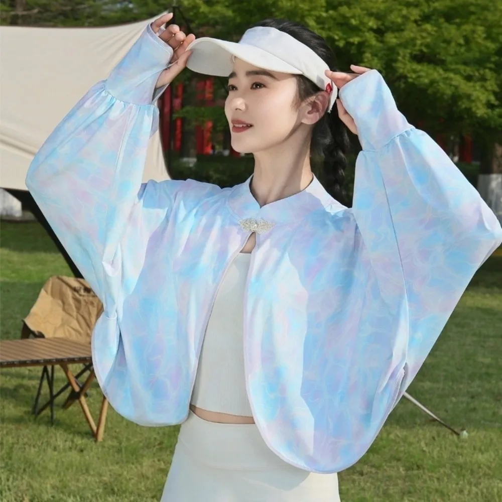 Ice Silk Sunscreen Shawl Solid Color Thin Sun Protection Clothing Long Sleeve Loose Fit Tie-dye UV Protection Cape
Ice Silk Sunscreen Shawl Solid Color Thin Sun Protection Clothing Long Sleeve Loose Fit Tie-dye UV Protection Cape