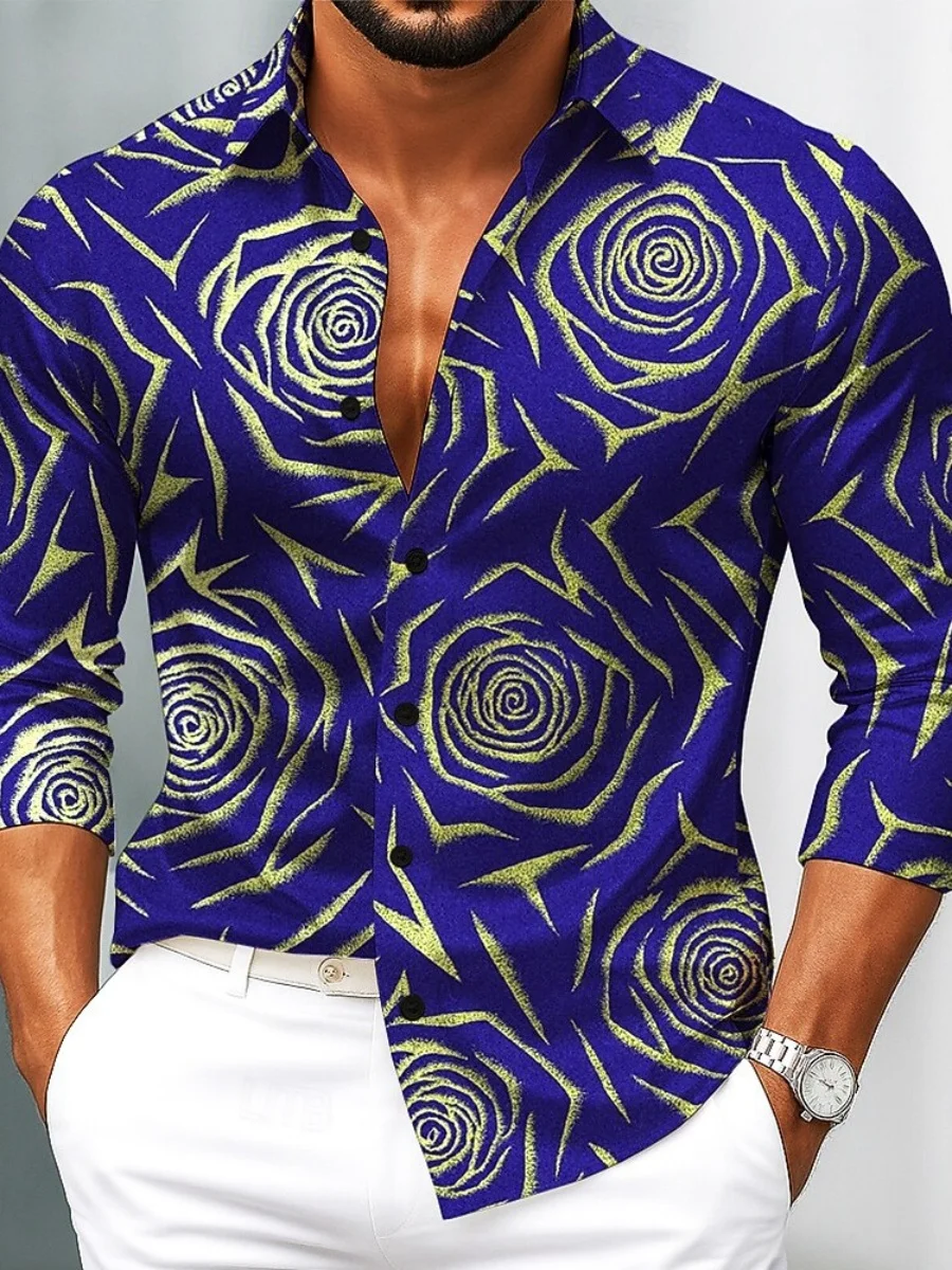 Новая мужская рубашка с художественным принтом и длинными рукавами, с цветами, модный уличный стиль, повседневный и дышащий дизайн.
Новая мужская рубашка с художественным принтом и длинными рукавами, с цветами, модный уличный стиль, повседневный и дышащий дизайн.