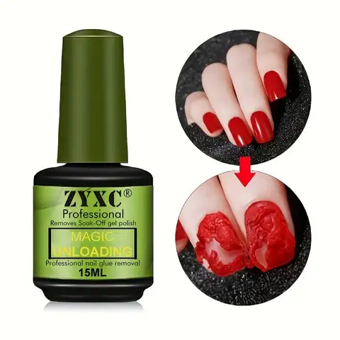 15ml Magic Polish Glue Nail Art Manicure Gel Easy Remove Synthetic Fingernail Tip Cleaning Remover Gel Women