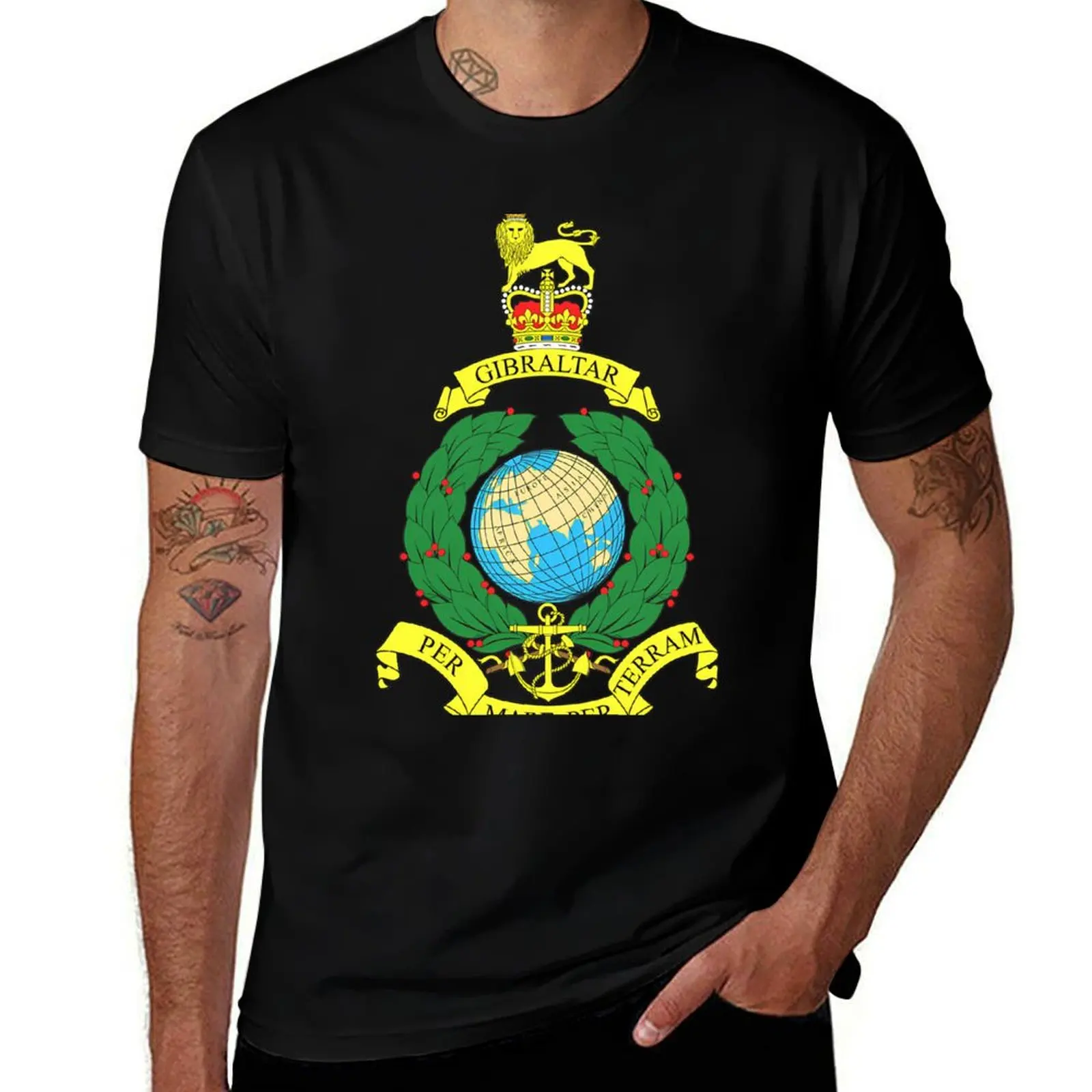 Royal Marines Per Mare Per Terram Insignia T-Shirt man t shirt graphic man t shirt cotton high quality
Royal Marines Per Mare Per Terram Insignia T-Shirt man t shirt graphic man t shirt cotton high quality
