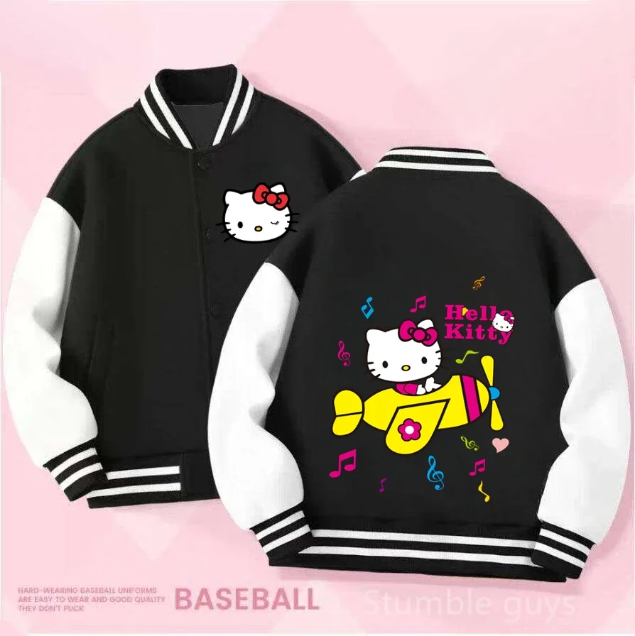 Одежда для мальчиков и девочек от 3 до 14 лет, бейсбольная форма Hello Kitty, весенне-осенняя куртка Sanrio, модная верхняя одежда Kawaii
Одежда для мальчиков и девочек от 3 до 14 лет, бейсбольная форма Hello Kitty, весенне-осенняя куртка Sanrio, модная верхняя одежда Kawaii