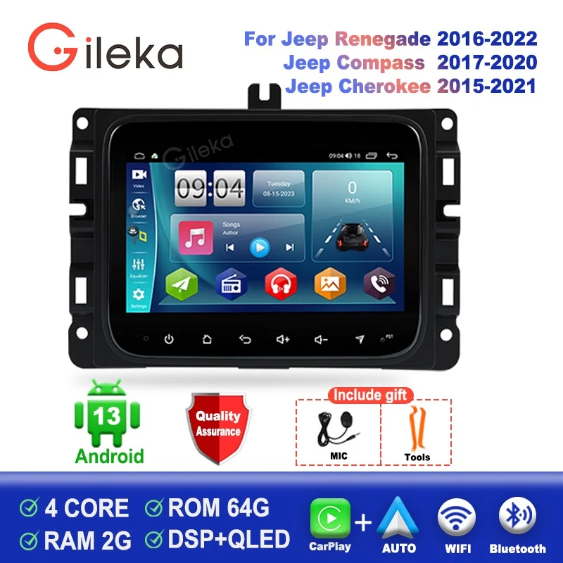 Автомобильный радиоприемник на Android для Jeep Renegade 2016-2022/Jeep Compass 2017-2020/Jeep Cherokee 2015-2021, GPS-навигация, Wi-Fi
Автомобильный радиоприемник на Android для Jeep Renegade 2016-2022/Jeep Compass 2017-2020/Jeep Cherokee 2015-2021, GPS-навигация, Wi-Fi