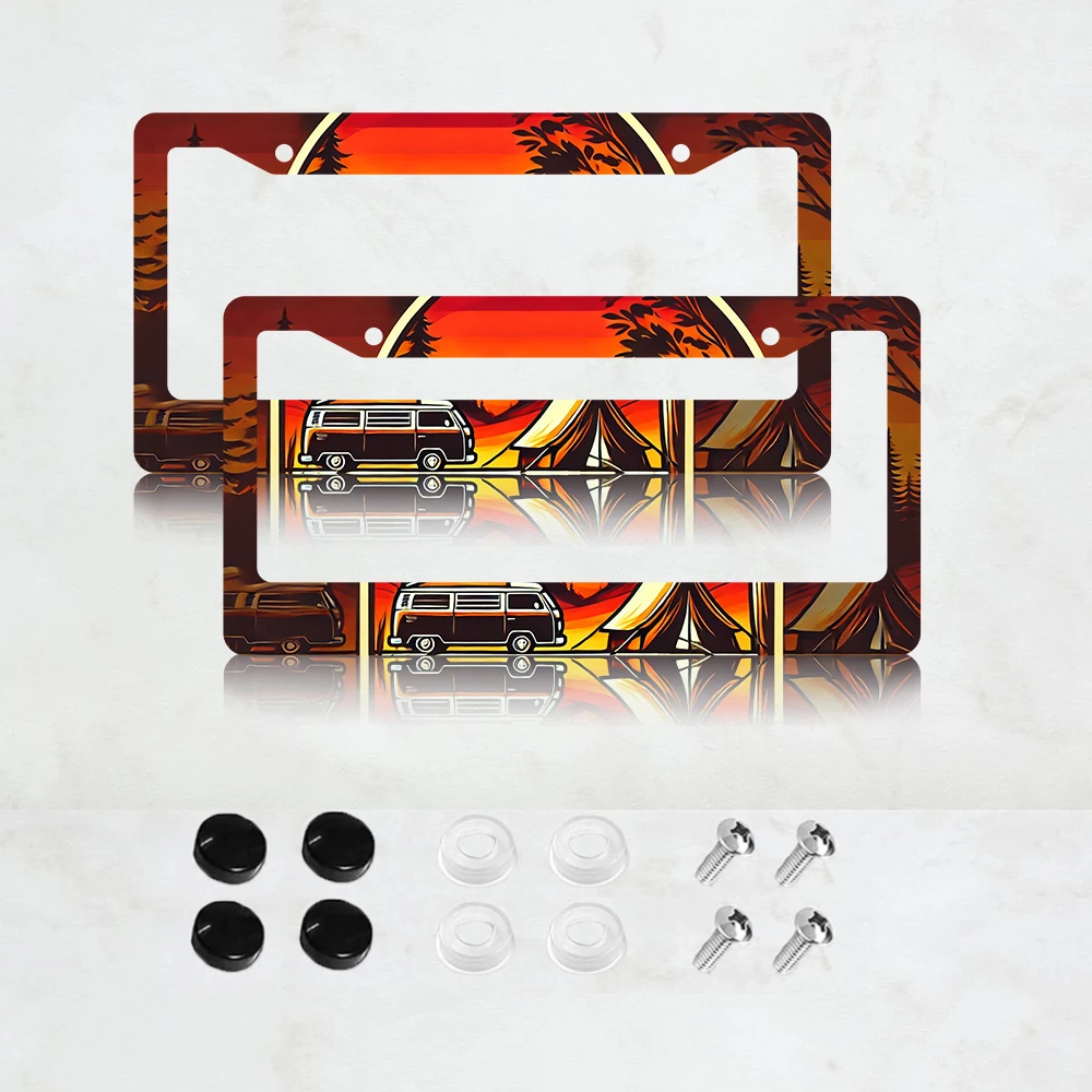 2 шт. забавных алюминиевых рамок для номерных знаков с рисунком для кемпинга — стандартный размер США, декоративный кронштейн для автомобильного номерного знака, 2 отверстия
2 шт. забавных алюминиевых рамок для номерных знаков с рисунком для кемпинга — стандартный размер США, декоративный кронштейн для автомобильного номерного знака, 2 отверстия