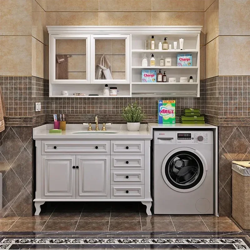 Marble Bathroom Cabinet Washing Machine Cabinet Integrated Modern Luxury Balcony Washing Machine Companion Home Furniture
Marble Bathroom Cabinet Washing Machine Cabinet Integrated Modern Luxury Balcony Washing Machine Companion Home Furniture