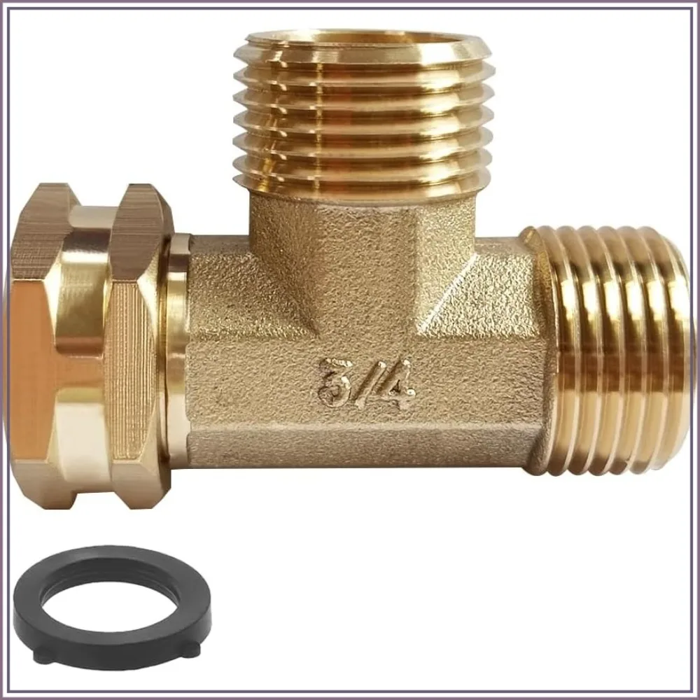 Brass Swivel Pipe Fitting Tee - 3-Way Adapter 3/4" GHT for Branching and Connecting Pipes
Brass Swivel Pipe Fitting Tee - 3-Way Adapter 3/4" GHT for Branching and Connecting Pipes